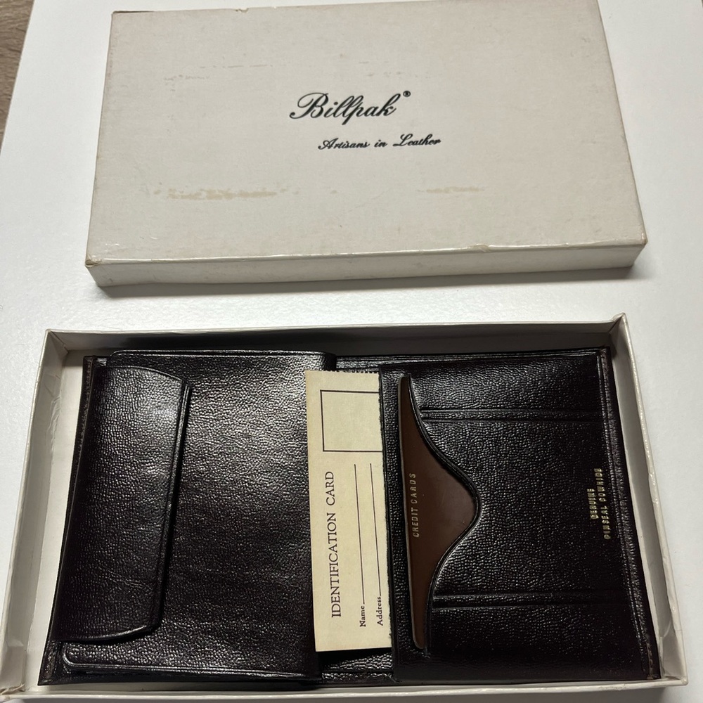 New Old Stock Billpak Leather Bifold Wallet